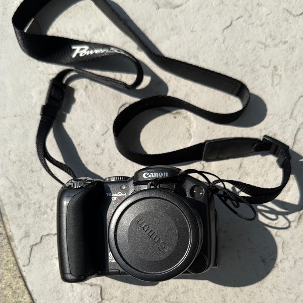 Canon PowerShot S3 IS 6.0 Mega Pixels Black Camera with Strap